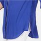 Camisa utilitária feminina JM Collection com detalhes, azul, tamanho pequeno médio
