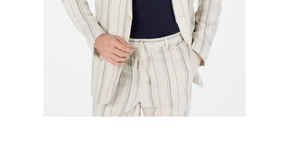 Blazer listrado slim fit masculino INC International Concepts, bege, tamanho pequeno