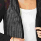 Cardigan feminino Charter Club com abertura em renda, preto, tamanho grande