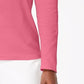 Karen Scott Blusa de algodão com decote redondo feminina, rosa escuro, tamanho grande