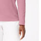 Karen Scott Blusa de algodão com decote redondo feminina, rosa escuro, tamanho médio