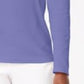 Karen Scott Blusa de algodão com decote redondo feminina, roxa, tamanho médio