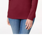 Karen Scott Top Henley de Algodão Feminino Azul Escuro Tamanho Extra Grande