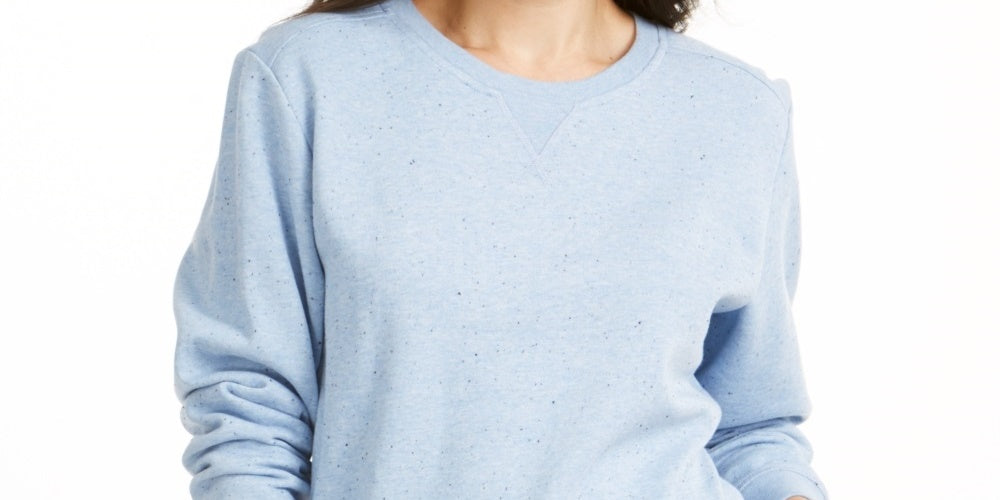 Moletom feminino Karen Scott Fleece Azul Tamanho X-G