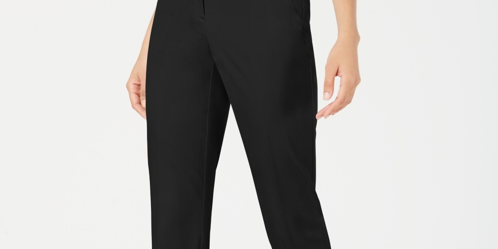 Calça Capri Feminina Alfani Preta Tamanho 12 Petite