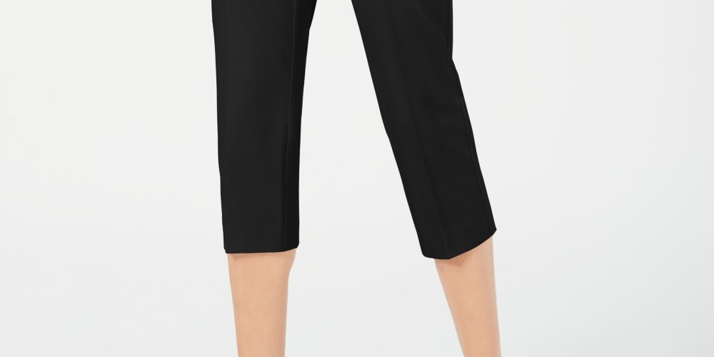 Calça Capri Feminina Alfani Preta Tamanho 12 Petite