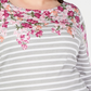 Karen Scott Blusa Plus Size Feminina Estampa Mista Manga 3/4 Vermelha Tamanho 0x