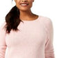 Suéter feminino Karen Scott com bainha curva, rosa, tamanho grande