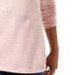 Suéter feminino Karen Scott com bainha curva, rosa, tamanho grande