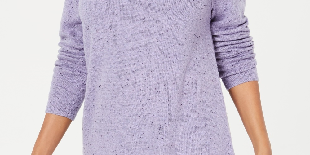 Karen Scott Suéter Feminino Curvo Roxo Tamanho Médio