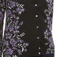 Karen Scott Cardigan Feminino com Estampa Floral e Botões Roxo Tamanho Médio