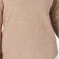 Karen Scott Blusa feminina de algodão mesclado com bainha curva, marrom, tamanho grande