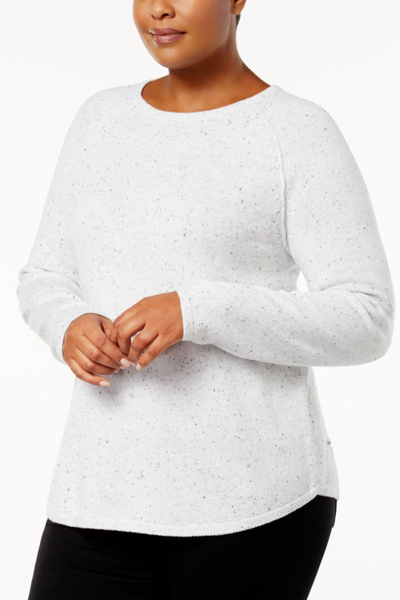 Karen Scott Top Feminino de Algodão Marmorizado com Bainha Curva Tamanho Natural X-S