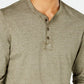 American Rag Masculino Heathered Henley Verde Tamanho Pequeno