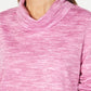 Karen Scott Sport Feminino Space-Dyed Cowlneck Top Vermelho Tamanho XXG