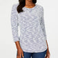 Moletom Karen Scott Feminino Marled Cinza Médio Tamanho P