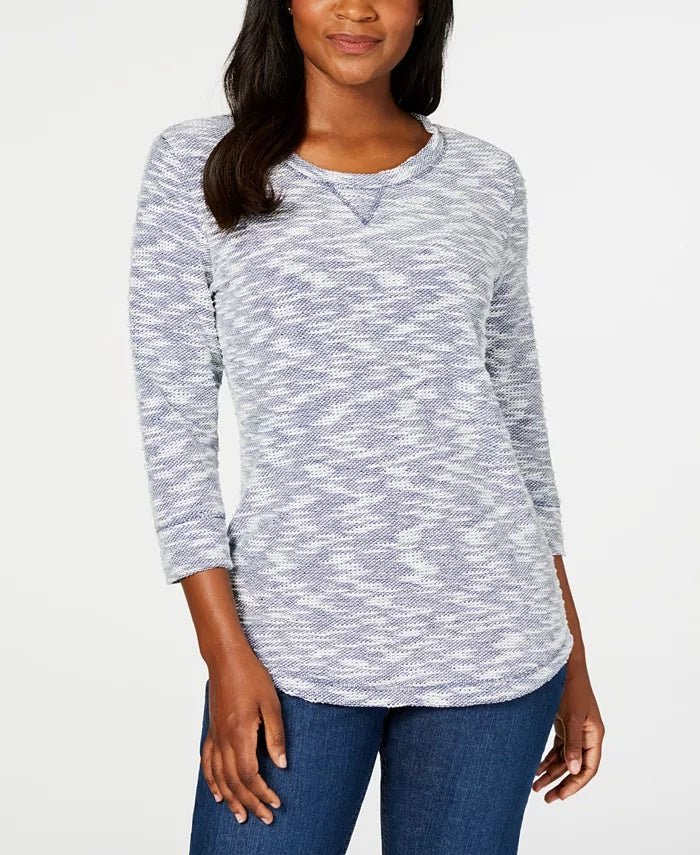 Moletom Karen Scott Feminino Marled Cinza Médio Tamanho P