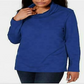 Karen Scott Sport Top Feminino Gola Redonda Azul Tamanho Médio