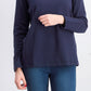 Karen Scott Top esportivo feminino com decote careca, azul, tamanho extragrande
