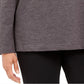 Karen Scott Sport Top Feminino Gola Redonda Cinza Escuro Tamanho P