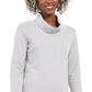 Karen Scott Top feminino com decote canoa pequeno, cinza, tamanho P