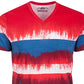 Camiseta masculina American Rag Colorblocked Dip Dyed Azul Tamanho Médio