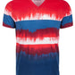 Camiseta masculina American Rag Colorblocked Dip Dyed Azul Tamanho P