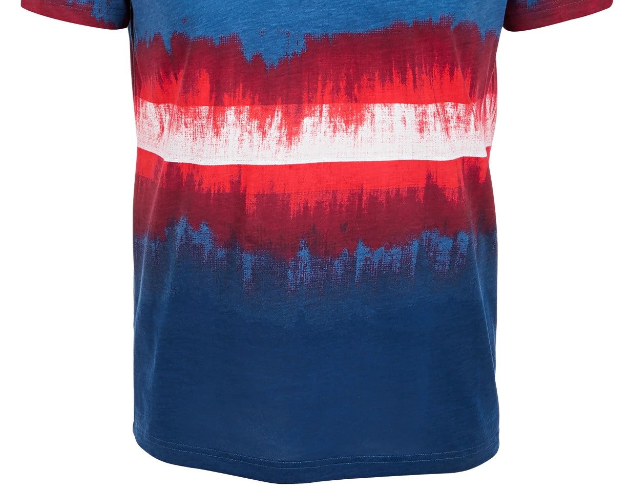 Camiseta masculina American Rag Colorblocked Dip Dyed Azul Tamanho P