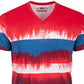 Camiseta masculina American Rag Colorblocked Dip Dyed Azul Tamanho X-G