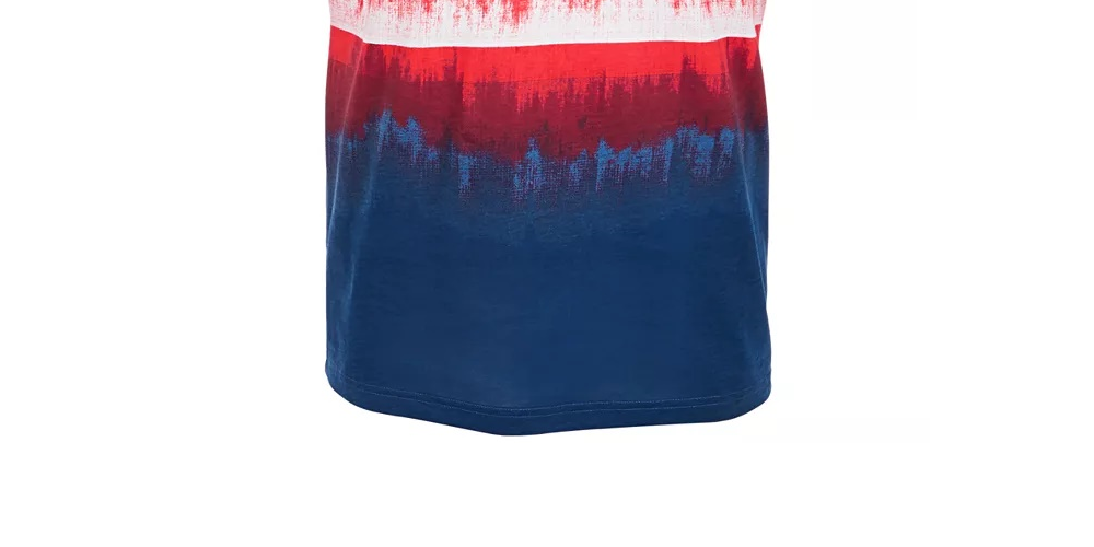 Camiseta masculina American Rag Colorblocked Dip Dyed Azul Tamanho X-G