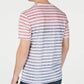 Camiseta masculina American Rag com bolso listrado em tons vermelho, tamanho médio