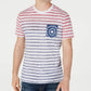 Camiseta masculina American Rag com bolso listrado em tons, vermelha, tamanho pequeno