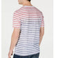 Camiseta masculina American Rag com bolso listrado em tons, vermelha, tamanho pequeno