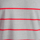 Camiseta listrada masculina American Rag cinza tamanho médio