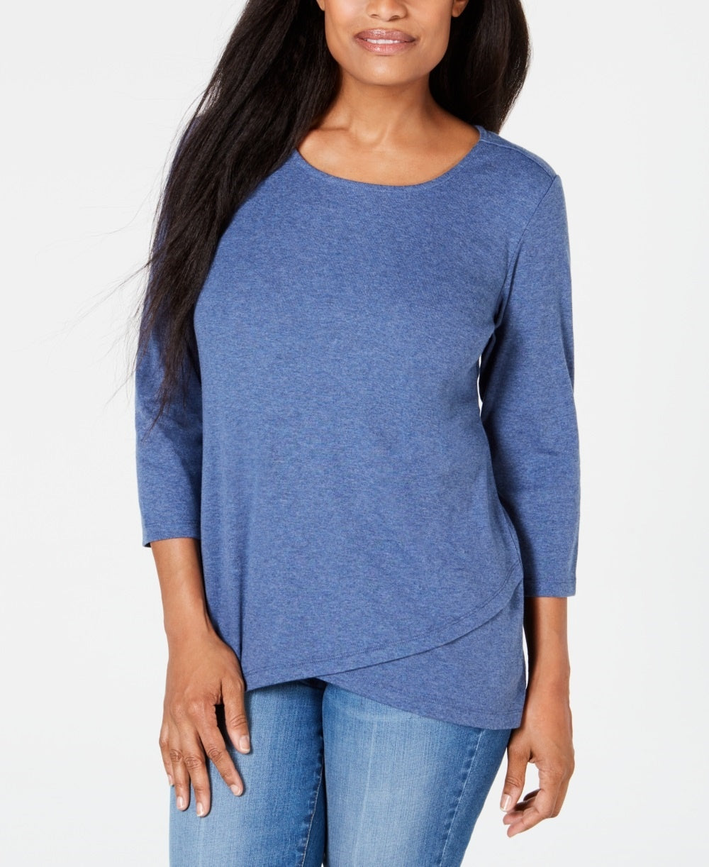 Karen Scott Top Tulip Hem Feminino Azul Tamanho X-S