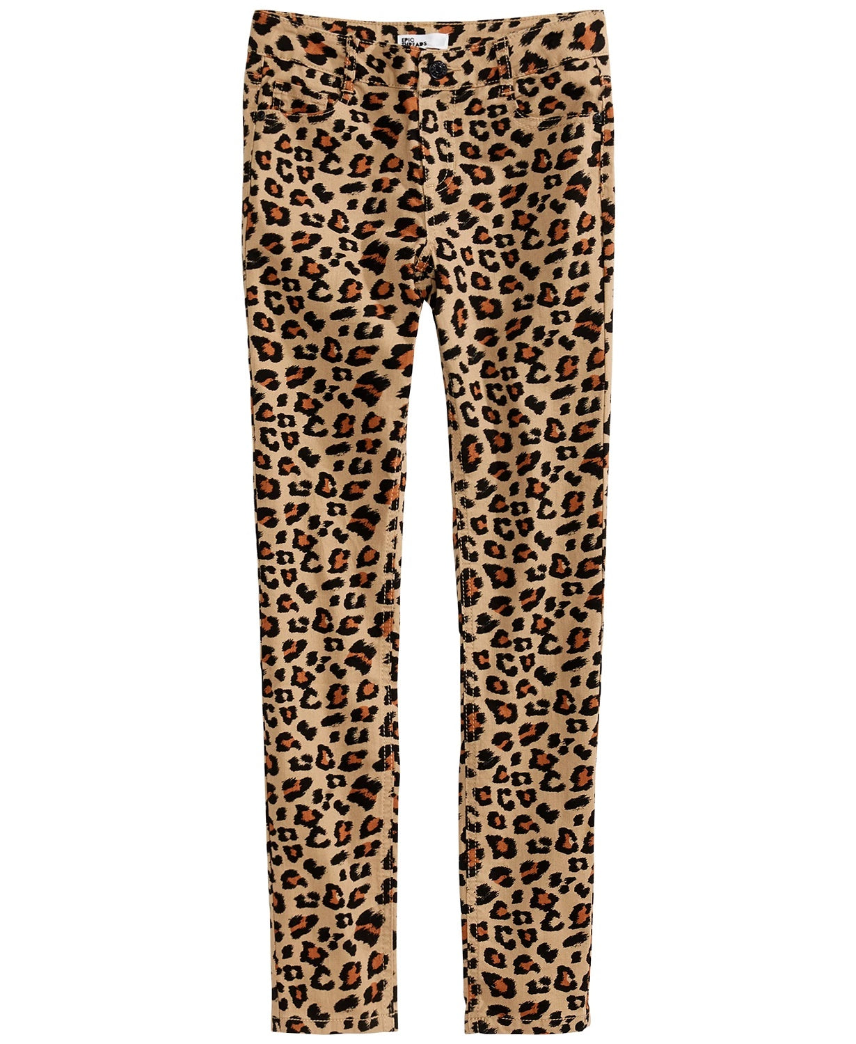Calça jeans skinny com estampa de leopardo Epic Threads Big Girls, bege, cáqui, tamanho 16