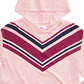 Moletom com capuz estampado Chevron para meninas grandes da Epic Threads, rosa escuro, tamanho médio