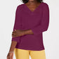 Karen Scott Top Feminino com Acabamento em Ilhós Roxo Tamanho P