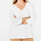 Karen Scott Top Feminino com Acabamento em Ilhós Branco Tamanho Extra Grande