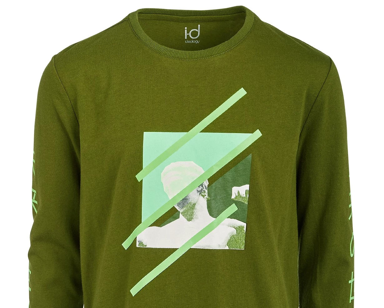 Camiseta estampada Ideology Big Boys, verde, tamanho pequeno