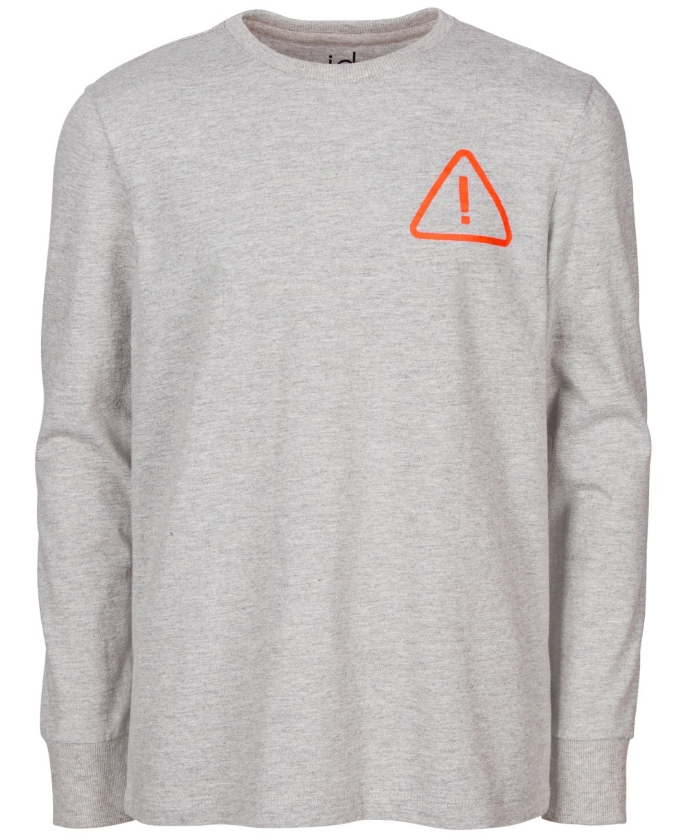 Camiseta estampada gráfica Ideology Big Boy's cinza tamanho grande