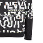 Ideology Big Boys Never Quit Moletom com capuz em camadas, preto, tamanho médio