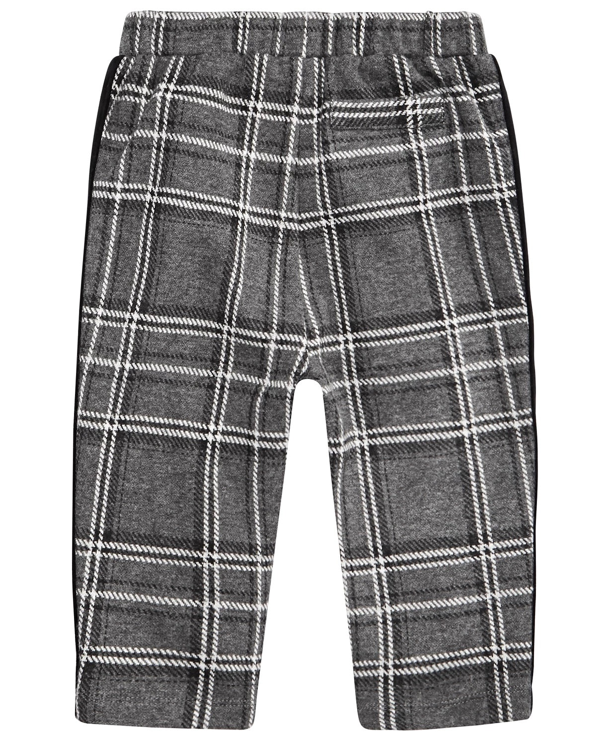 Calça xadrez listrada de veludo para meninos First Impressions, cinza escuro, tamanho 24 meses