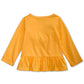Camiseta Gobble Gobble Peplum-Hem para Bebê Menina First Impressions, Amarela, Tamanho 18 Meses