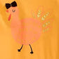 Camiseta Gobble Gobble Peplum-Hem para Bebê Menina First Impressions, Amarela, Tamanho 18 Meses