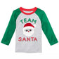 Camiseta estampada do time Papai Noel First Impressions para bebês meninos, cinza escuro, tamanho 3 a 6 meses