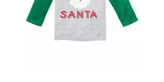 Camiseta estampada do time Papai Noel First Impressions para bebês meninos, cinza escuro, tamanho 3 a 6 meses