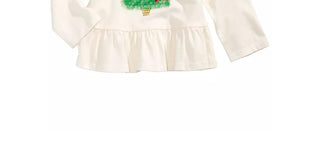 Camiseta Peplum com Estampa de Árvore de Tule para Bebê Menina First Impressions, Branca, Tamanho 18 Meses