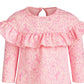 Vestido com babados e estampa encantada First Impressions para bebês meninas, rosa, tamanho 12 meses