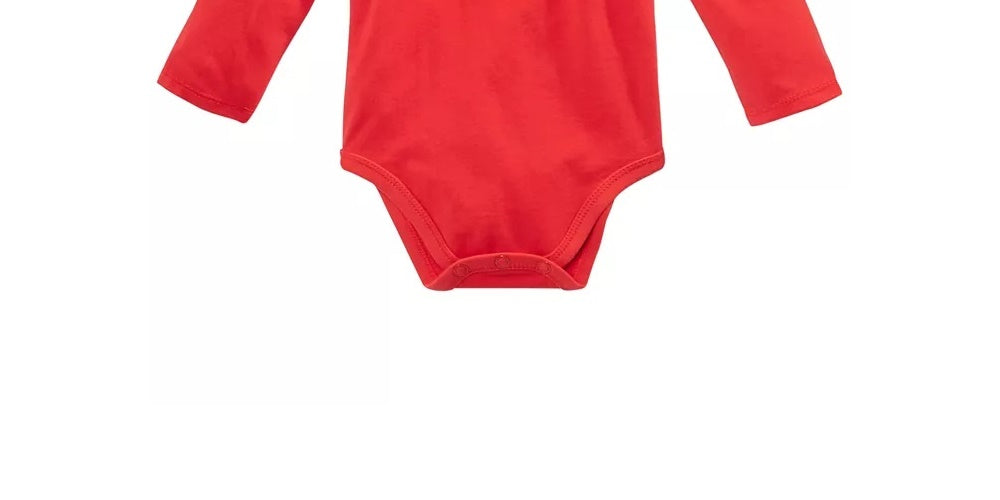 Body de gengibre para meninos First Impressions, vermelho, tamanho 6 a 9 meses